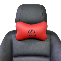 Подушка под шею красная с вышивкой 